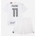 AC Milan Christian Pulisic #11 Babykleding Uitshirt Kinderen 2023-24 Korte Mouwen (+ korte broeken)